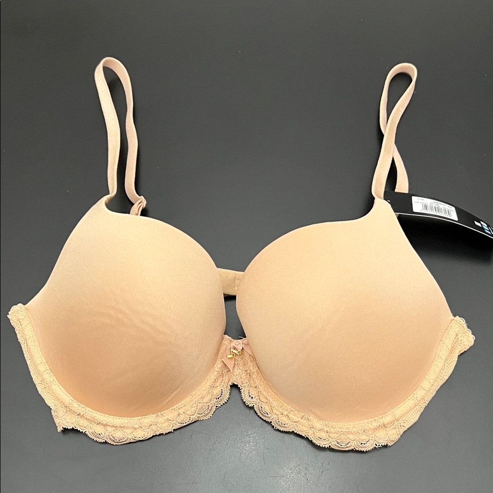 Gossard Bravissimo Nude Superboost Lace Padded T-Shirt Bra 32 DD/E